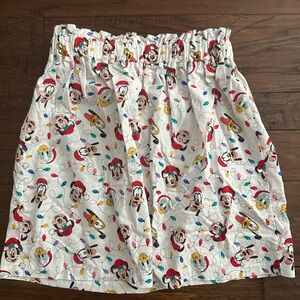 Mickey Mouse Character Print Kids Skirt - White